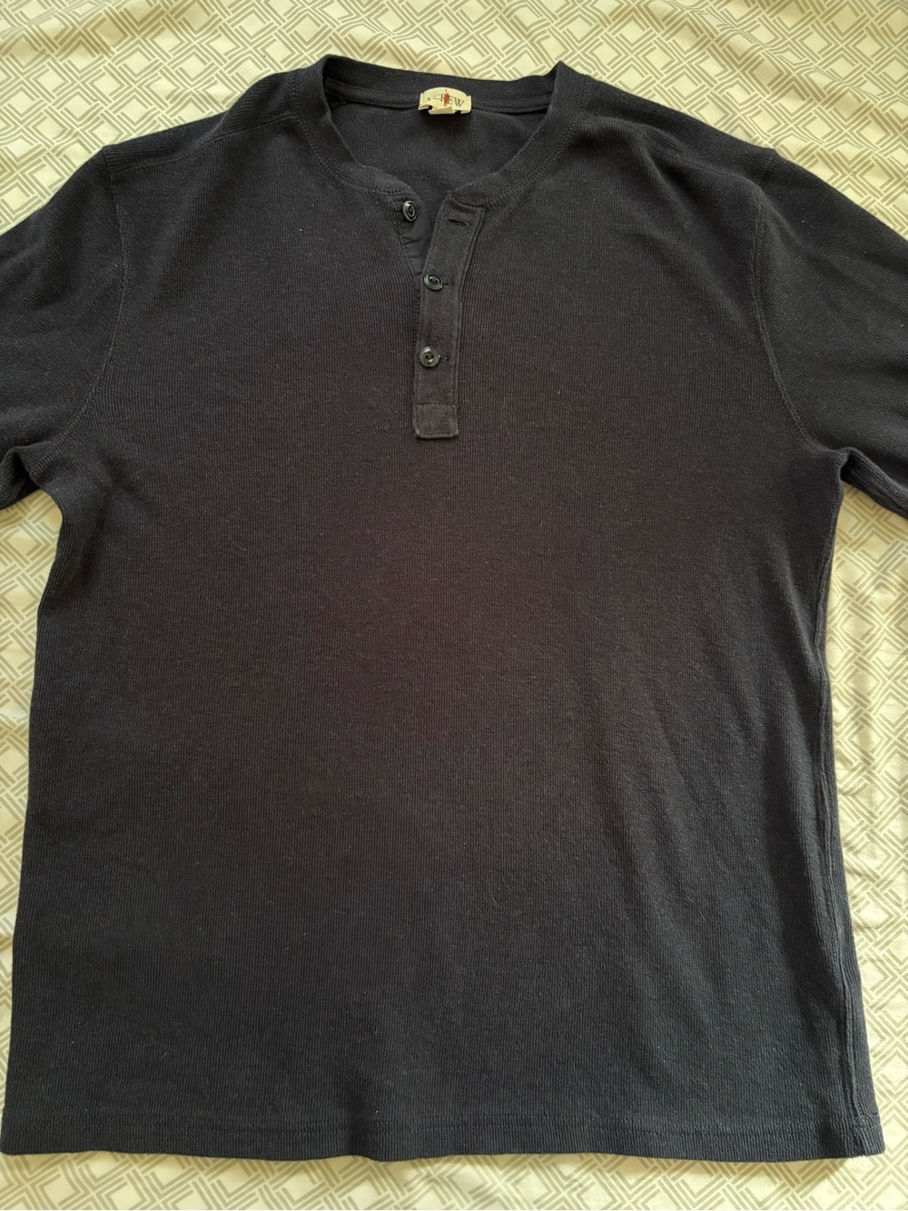 J Crew Seaboard Soft Knit Henley in Navy Men’s Size L